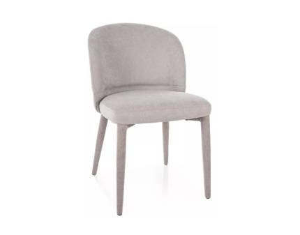 Scaun tapitat TINO WIND design minimalist, integral tapitat material textil light grey 50x57xH81cm