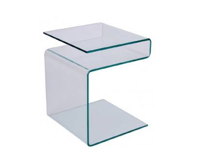 Masuta EPI din sticla transparenta 42x38xH48cm