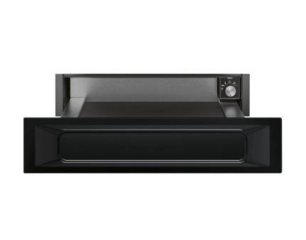 Sertar termic incorporabil Smeg Victoria CPR915N, negru, 15 cm, 21 l