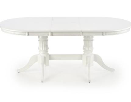 Masa extensibila JOSEPH din MDF alb, lemn masiv alb 150-190x90xH77cm