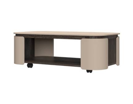 Masuta cu roti AURA 110x60x39cm mocca/ stejar Baroc