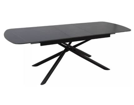 Masa extensibila VECTOR CERAMIC din ceramica neagra, metal negru 160-200x90xH75cm