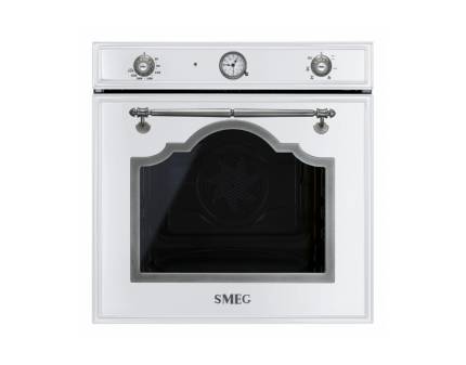 uptor incorporabil electric Smeg Cortina SF700BS, retro, alb cu estetica argintie