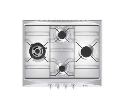 Plita incorporabila pe gaz Smeg Selezione Aesthetic SR264X2, 60 cm, inox