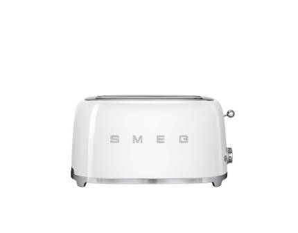 Prajitor de paine Smeg TSF02WHEU, 1500 W, alb, retro, 4 felii