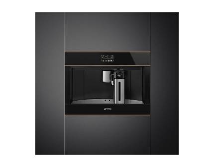 Espressor incorporabil Smeg Dolce Stil Novo CMS4604NR, negru, finisaje cupru