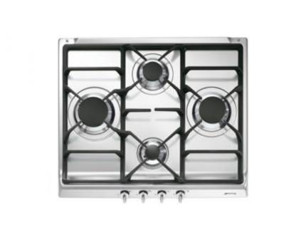 Plita incorporabila pe gaz SmegSelezione Aesthetic S60GHS, 60 cm, inox