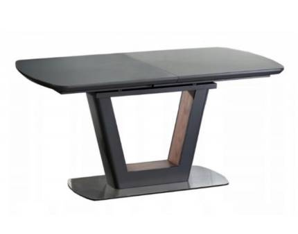 Masa extensibila BILOTTI ANTRACIT din MDF antracit, MDF furniruit lemn 160-200x90xH76cm