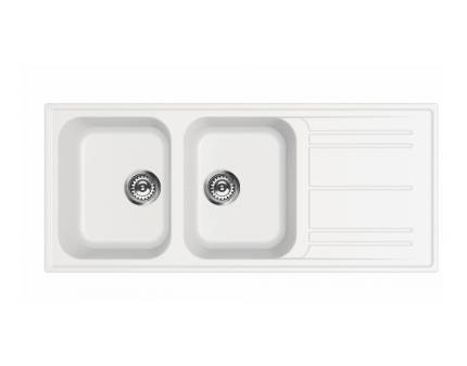 Chiuveta de bucatarie Smeg LZ116B, 116 cm latime, alba