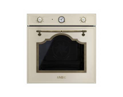Cuptor incorporabil electric Smeg Cortina SF700PO, retro, crem cu estetica alama