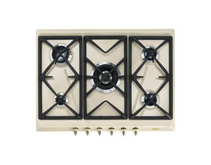 Plita incorporabila pe gaz Smeg Colonial SRV876POGH, 70 cm, crem, retro