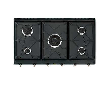 Plita incorporabila pe gaz Smeg Colonial SRV896AOGH, 90 cm, antracit, retro