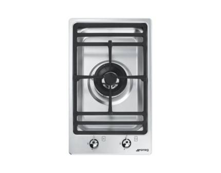 Plita incorporabila pe gaz Smeg Classic PGF31G-1, 30 cm latime, gratare fonta, Wok