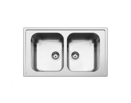 Chiuveta de bucatarie Smeg LLR862-2, 86 cm latime, inox