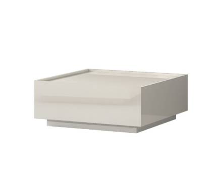 Masuta cu 2 sertare pentru depozitare PIANO BEIGE 90x90x36cm bej lucios
