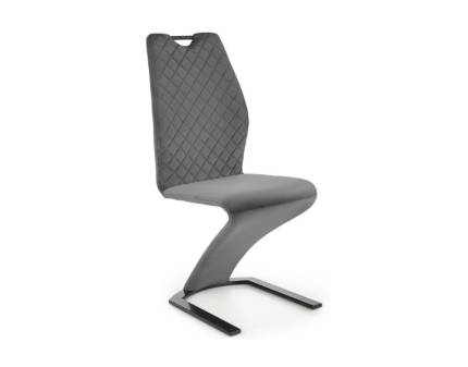 Scaun tapitat K442 catifea grey 46x61xH102cm, picioare negre